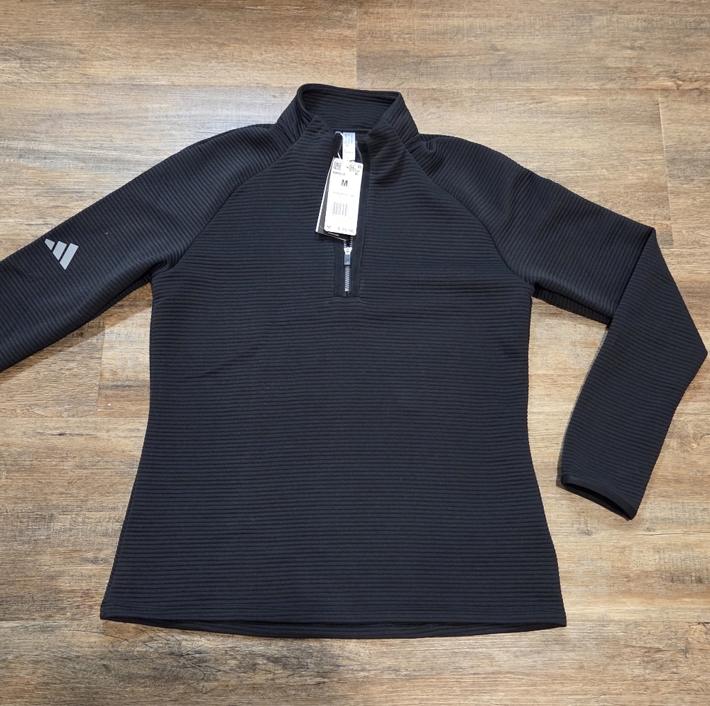 Adidas Women's Black Quarter-Zip Pullover